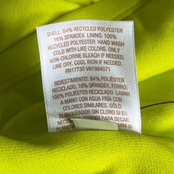 Shade & Shore High Leg Cheeky One-Piece Swimsuit Lime Green Size Large New - Picture 9 of 12